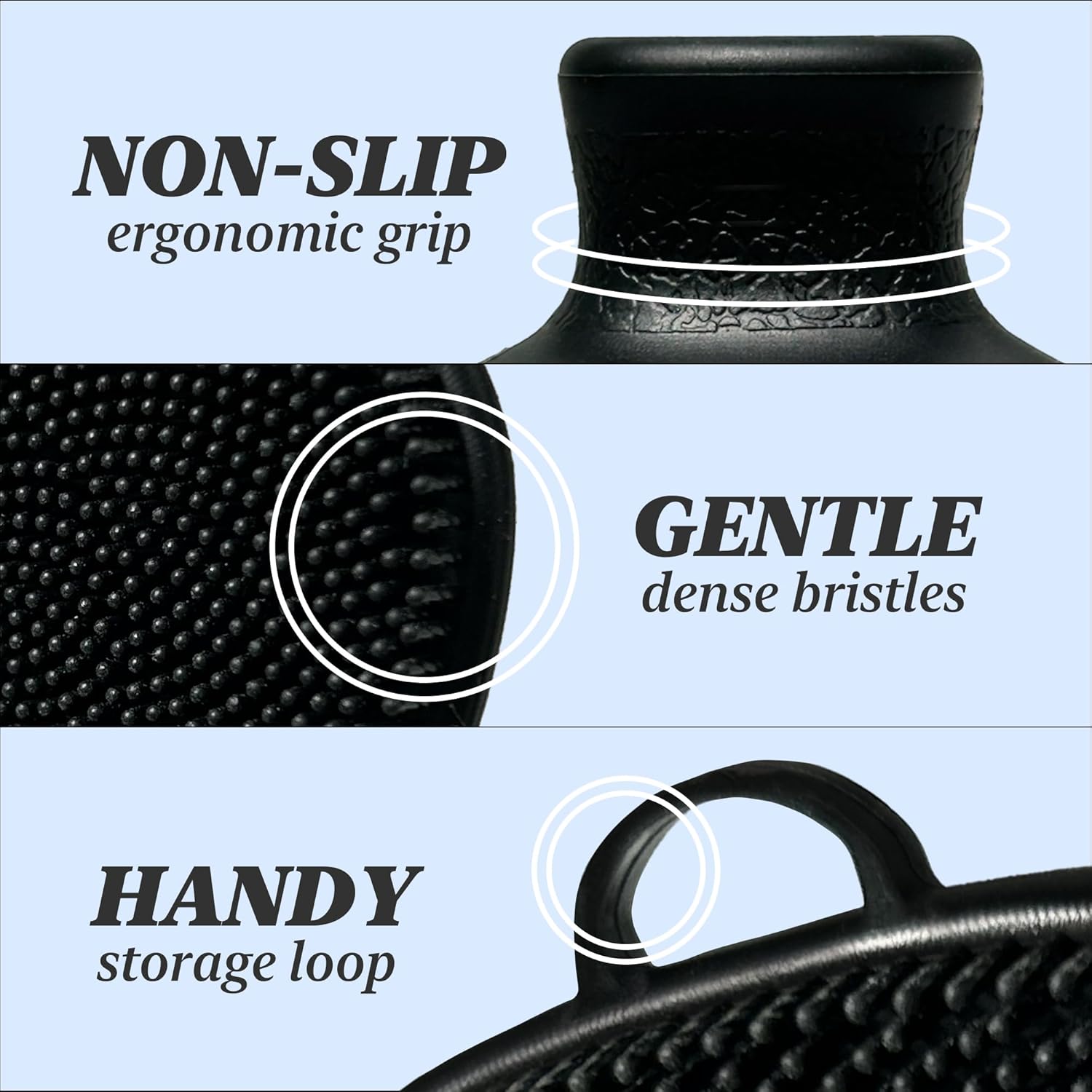 [K-Beauty]  Porcelain-Skin Facial Polishing Brush | Non-Slip Face and Body Silicone Scrubber | Korean Skin Care Facial Cleansing Brush | Portable Face Scrubber Exfoliator (Black)