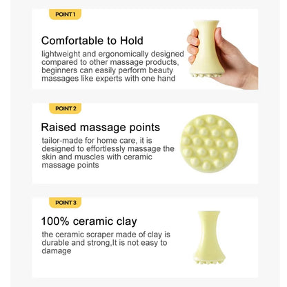 Ceramic Gua Sha Massage Tool Face and Body Guasha Lymphatic Muscle Relief Massage Guasha Board